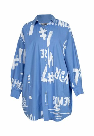 #VDR VILLADELLEROSE, PRINT OVERSIZE SHIRT - Chemisier - blue