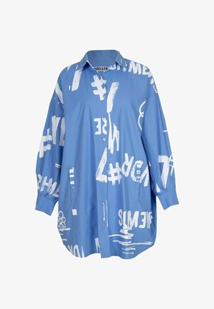 #VDR VILLADELLEROSE, PRINT OVERSIZE SHIRT - Πουκαμίσα με κουμπιά - blue