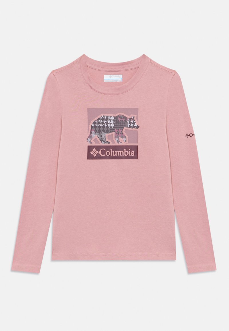 Columbia HAZELDEL HILL GRAPHIC TEE UNISEX - Pikkade varrukatega topp - eraser pink