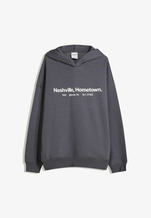 PRINTED - Sweat à capuche - blue/grey