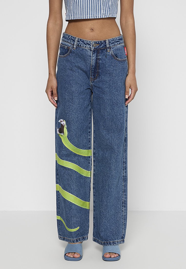 Desigual Relaxed fit jeans blauw