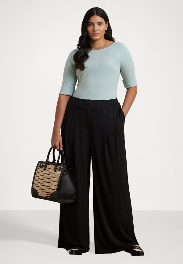 STRETCH COTTON BOATNECK TOP - Basic T-shirt - aqua pearl3