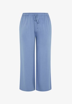 Yours Clothing, PLUS SIZE WIDE LEG TROUSERS. - Træningsbukser - blue