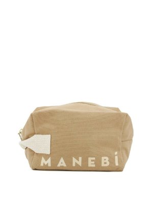 Manebí, LARGE BEAUTY - Beauty case - desert w ecru logo