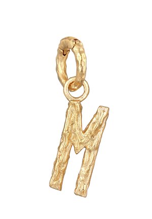 LETTER M STRUCTURED CHARM - Pendentif - gold-coloured