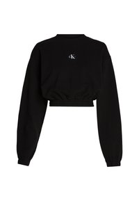 LABEL CREW NECK - Sweater - black