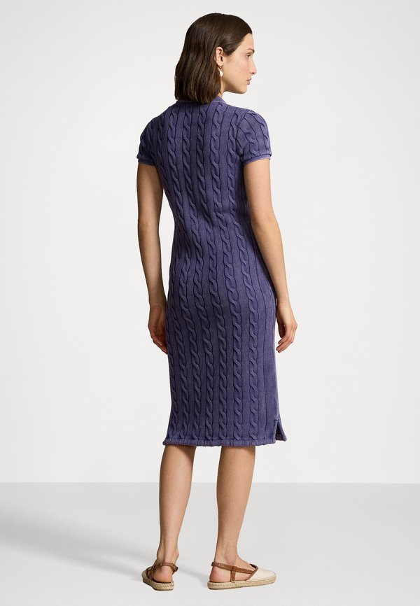 CABLE KNIT COTTON POLO MIDI DRESS - Jumper dress4
