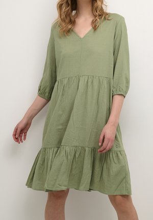 Cream Robe de jour - green
