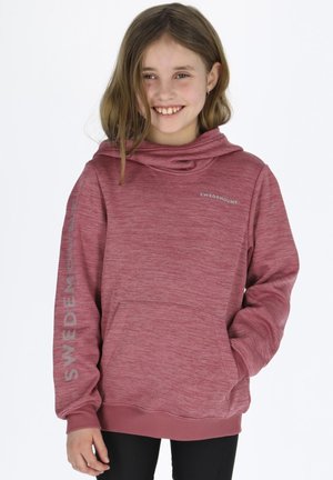 LOGO - Hættetrøje - dusty rose melange lt grey melange