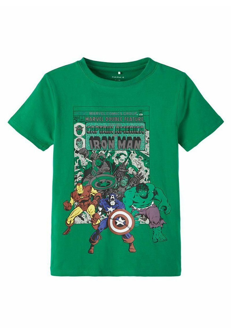 Name it NKMNILL MARVEL TShirt print lush meadow/schwarz Zalando.de