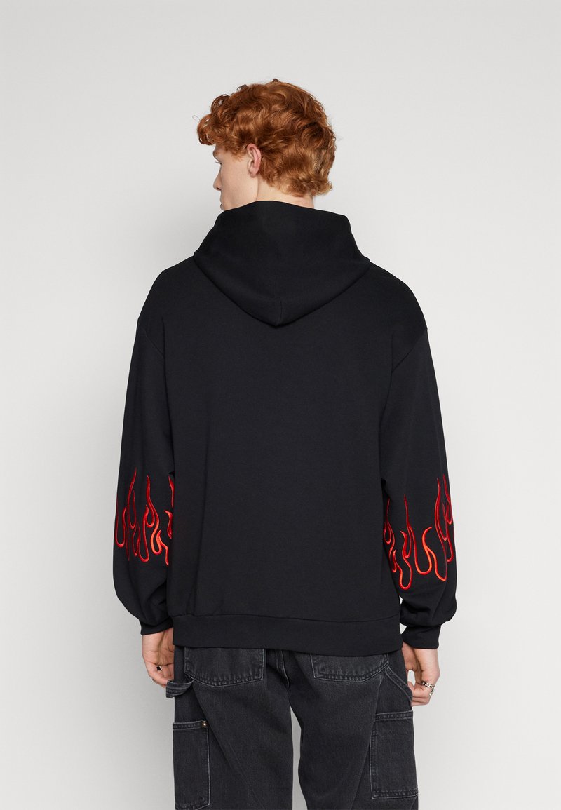 Vision of Super HOODIE WITH FLAMES - Sweatshirt - black/red 