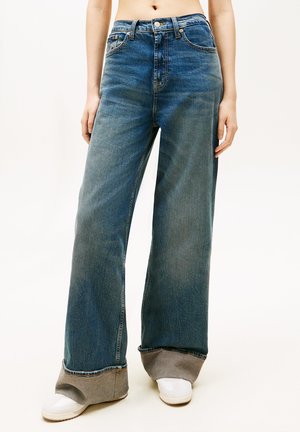 CLAIRE - Wide leg - denim dark
