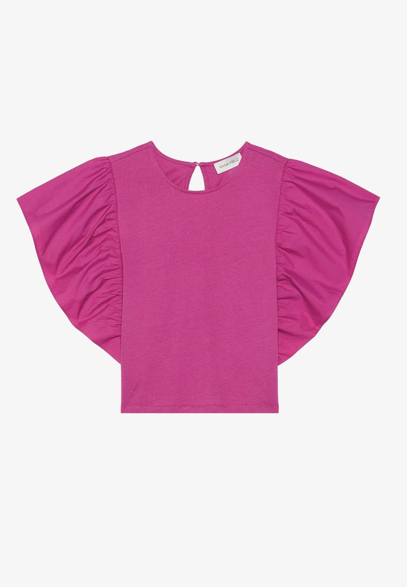 Anna Field T-shirt basic donkerroze