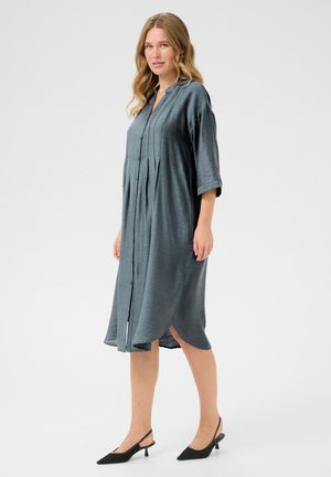 KAELISABETH - Shirt dress - flint stone melange
