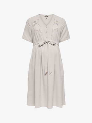 ONLY MATERNITY, DRESS OLMEVALOU SHORT DRESS - Päevakleit - pumice stone