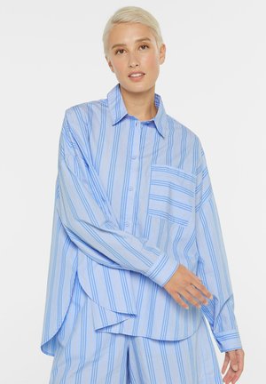 GESTREIFTE - Hemdbluse - shirt blue/iconic orange