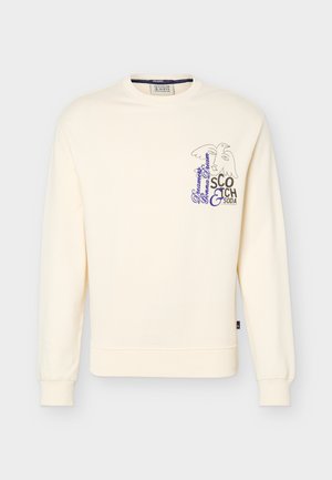 Scotch & Soda, FRONT AND BACK ARTWORK REGULAR FIT - Φούτερ - eggnog
