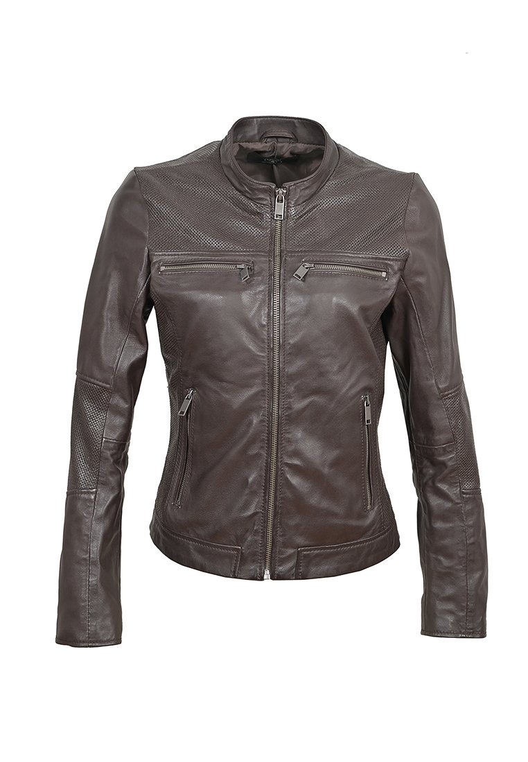 Le Temps Des Cerises Leren jas bruin Le Temps Des Cerises Leren jas bruin