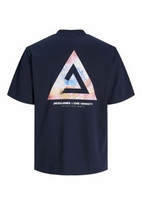 Jack & Jones JCOTRIANGLE CREW NECK  - Tricou cu imprimeu - navy blazer