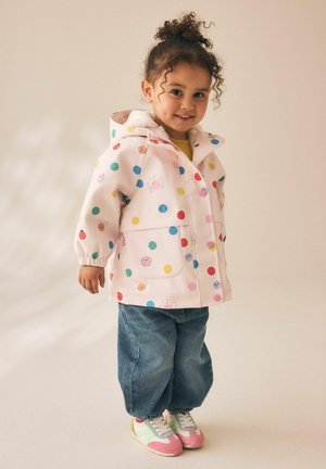 Next, REGULAR FIT - WATERPROOF PRINTED JACKET . - Vinterfrakke - cream polka dot