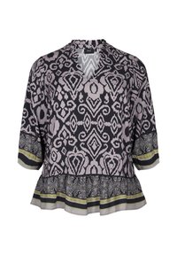 Zizzi MIT PRINT UND 3/4-ÄRMELN - Bluza - black aop