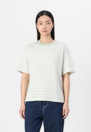 DUNSTAN SHORT SLEEVE STRIPE TEE  - Print T-shirt - cameo green
