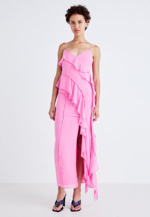 Gina Tricot FRILL MAXI DRESS - Iltapuku - wild orchid