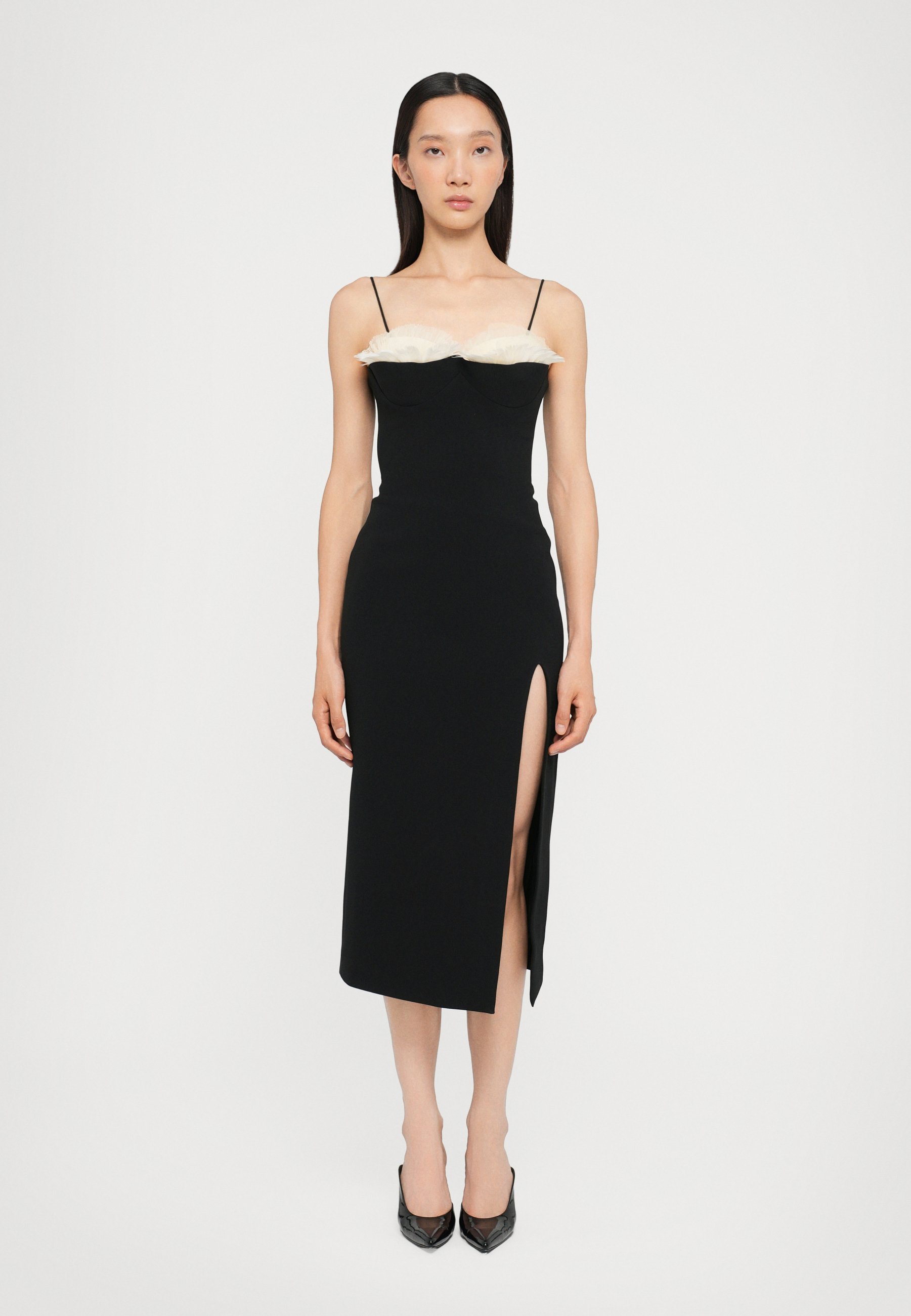 knee length dresses for ladies NOEMI BALCONETTE MIDI DRESS – DRESSED BY ES main image 0