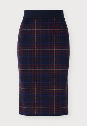 GANT, CHECK SKIRT - Пола тип молив - evening blue