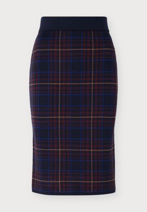 GANT, CHECK SKIRT - Пола тип молив - evening blue
