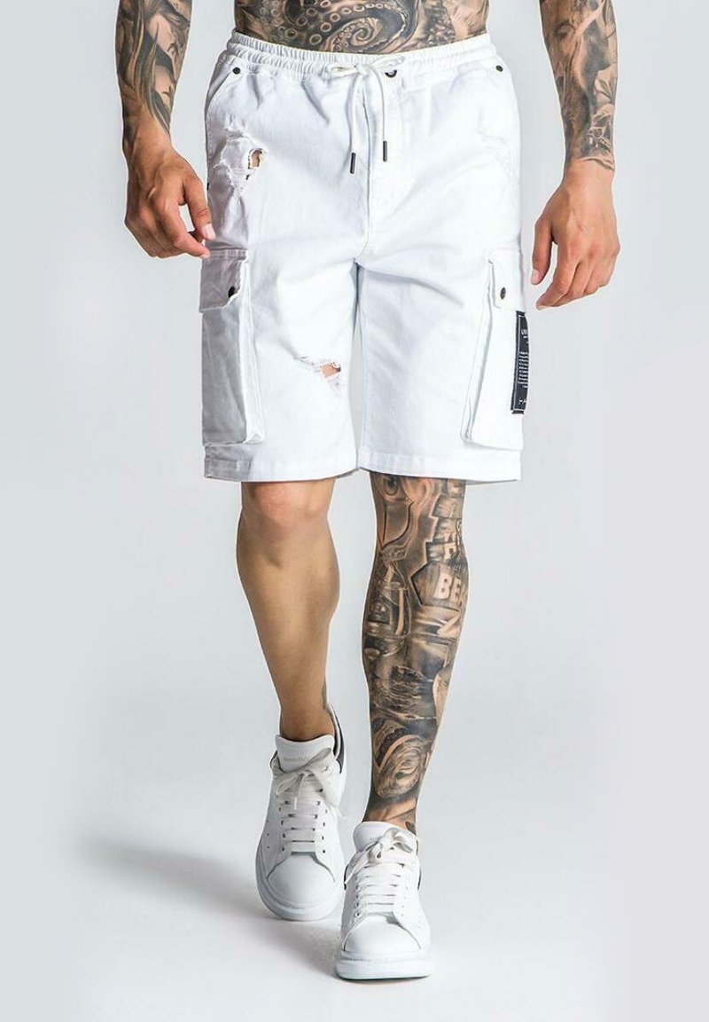 Herren Chino Shorts | Gianni Kavanagh MANIFESTO Shorts white/weiß - VI34057 Herren Chino Shorts | Gianni Kavanagh MANIFESTO Shorts white/weiß - VI34057