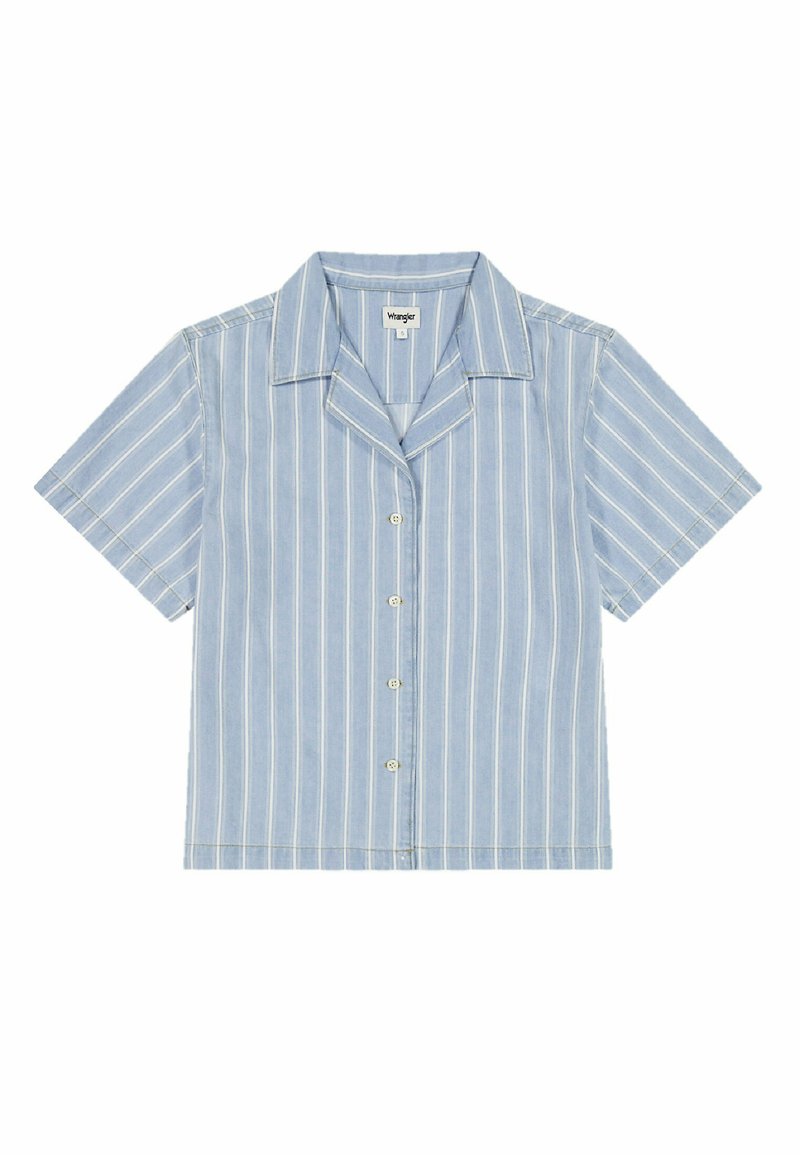 Wrangler Overhemdblouse blauw denim/bluedenim