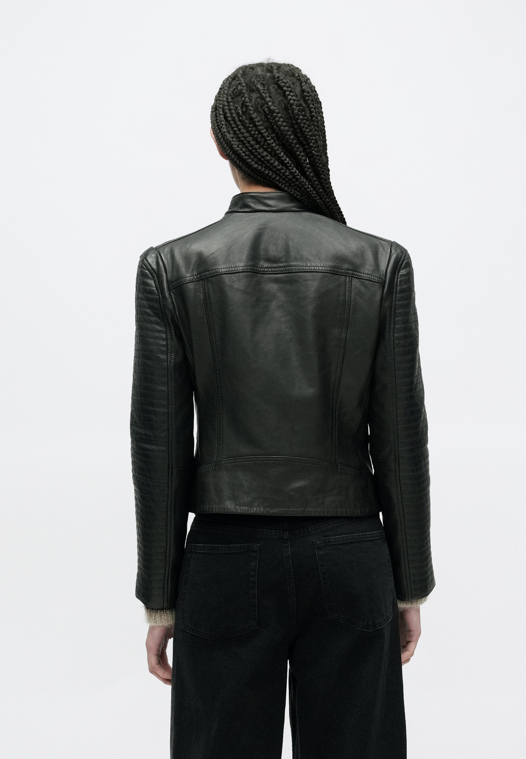 AllSaints RAUL BIKER - Leather jacket - black - Zalando.ie