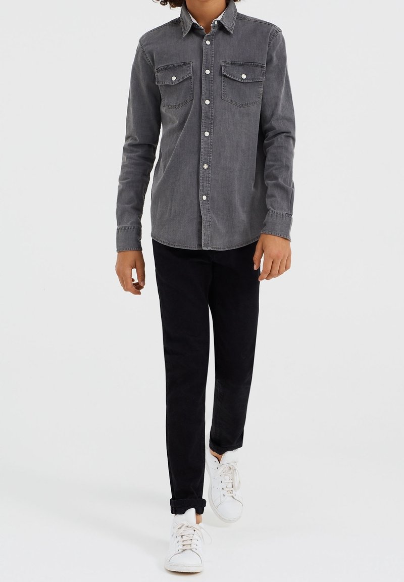 WE Fashion MET STRETCH - Košile - grey