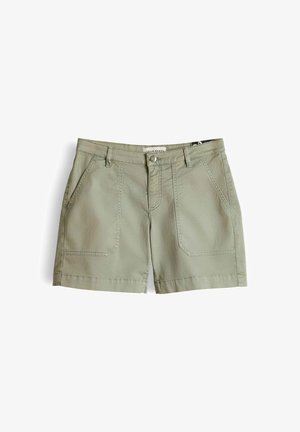 OPUS PANTS, RELAXED FIT MID RISE - Jeans Shorts - pale olive