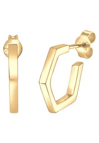 Elli CREOLE HEXAGON GEO MINIMAL - Orecchini - gold-coloured