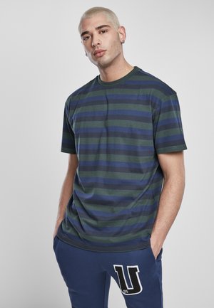 Urban Classics T-Shirt print - bottlegreen/midnightnavy