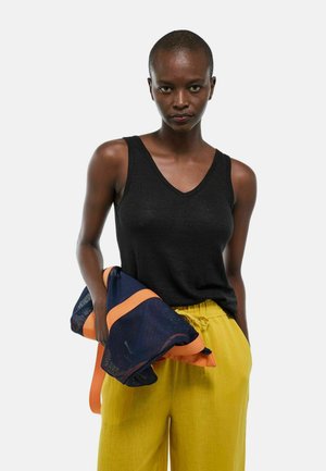 COL V UNI - Débardeur - noir