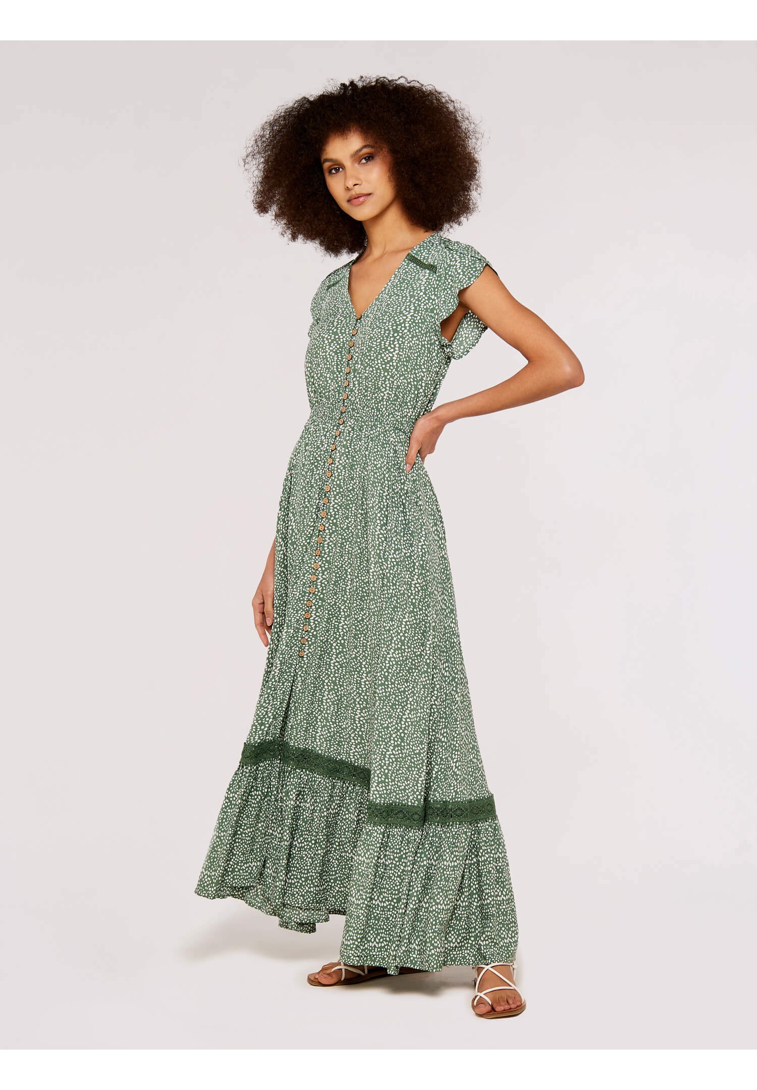 Apricot CROCHET - Maxi dress - green - Zalando