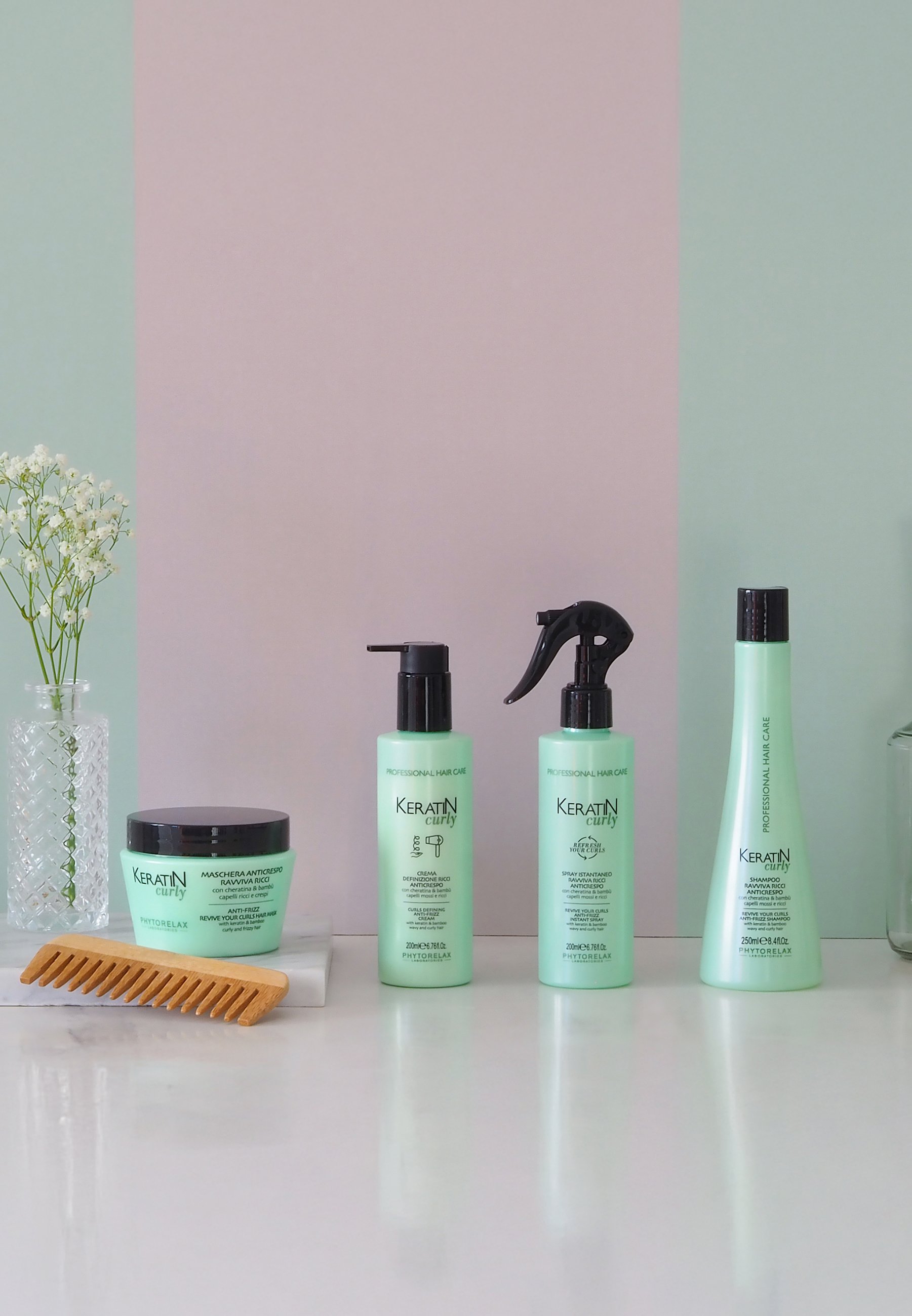 Phytorelax Laboratories Haarmaske Für Lockiges Haar – 250 Ml, Mit Keratin & Bambus-Extrakt, Spendet Intensive Feuchtigkeit
