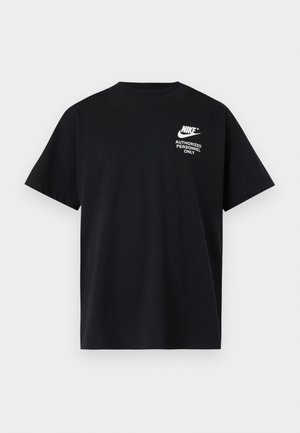 Black short-sleeve Nike t-shirt with white "Authorized Personnel Only" text and logo on the upper left chest.