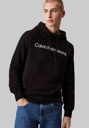 LOGO - Felpa con cappuccio - ck black