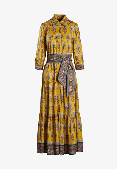 Luisa Spagnoli PINAROLO - Maxiklänning - var senape turchese bordi bordeaux