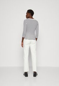 Tommy Hilfiger 1985 SLIM SLUB OPEN - Hosszú ujjú felső - breton ecru/desert sky