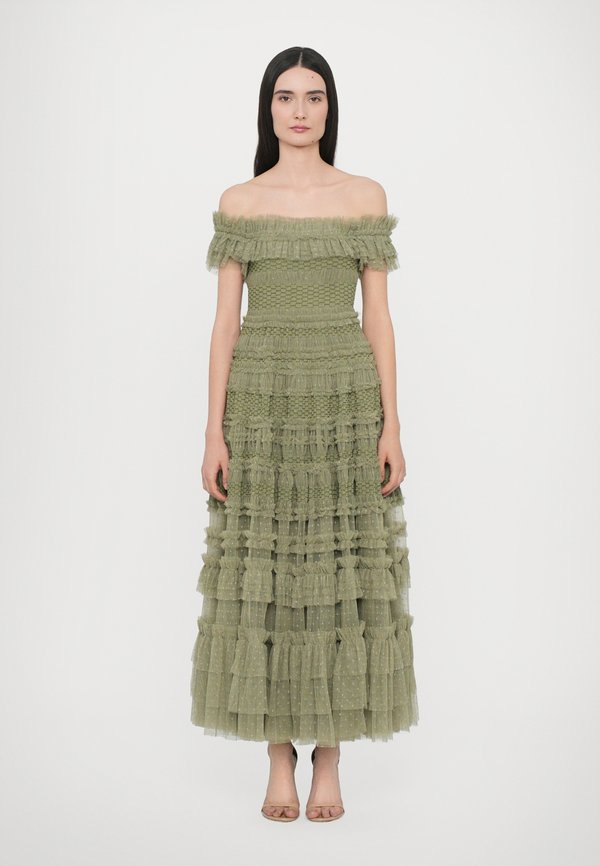ELODIE OFF SHOULDER ANKLE GOWN - Occasion wear - fern