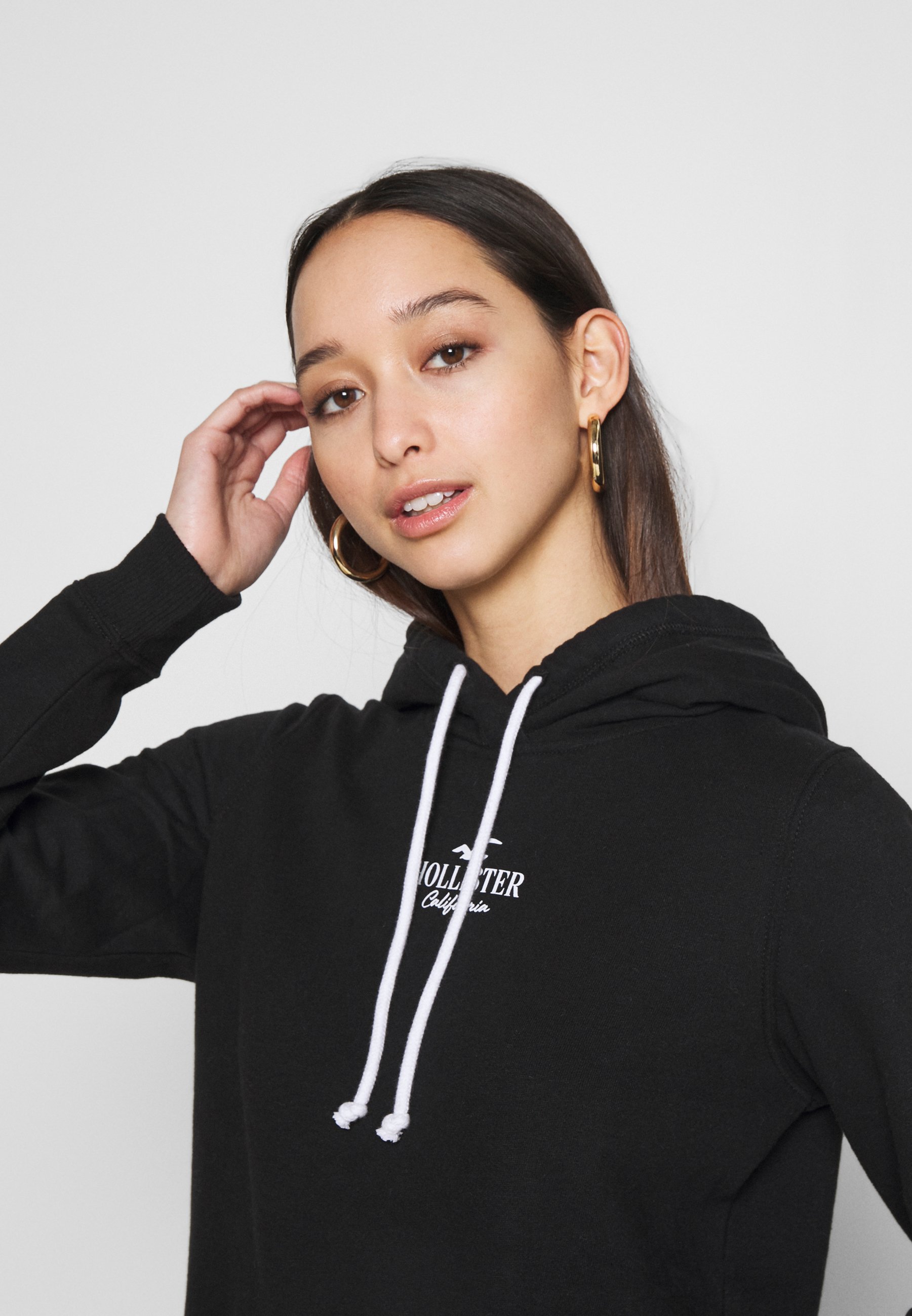 hollister printed logo hoodie