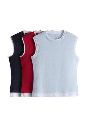 THE SET, REGULAR FIT - 3 PACK DOUBLE LAYER VESTS . - Top - navy blue light blue red