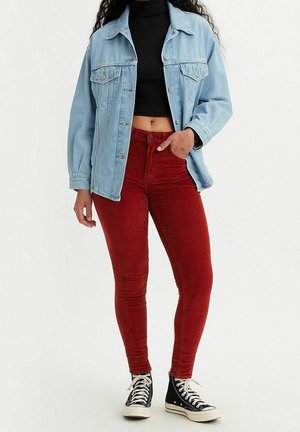 Vaqueros pitillo - mottled red