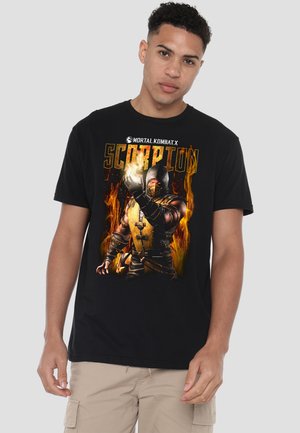 Cotton Soul, MORTAL KOMBAT/SCORPION - Print T-shirt - black