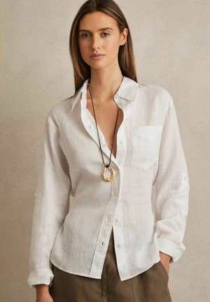 REGULAR FIT - LEORA TIE-BACK - Overhemdblouse - white
